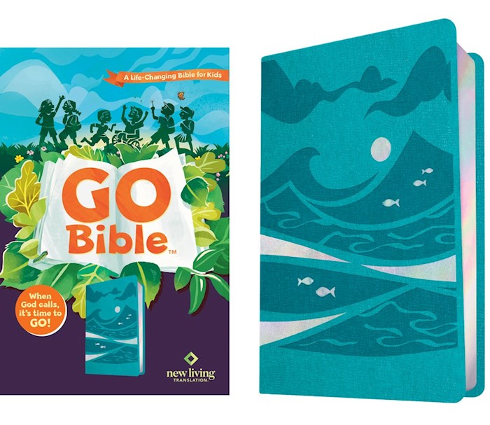 NLT Go Bible-Teal Ocean LeatherLike