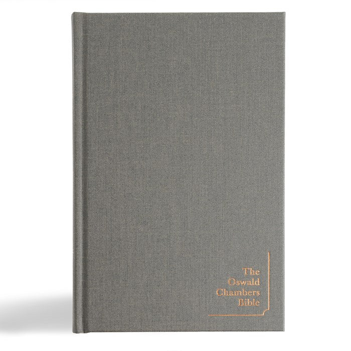 CSB Oswald Chambers Bible-Charcoal Cloth Over Board
