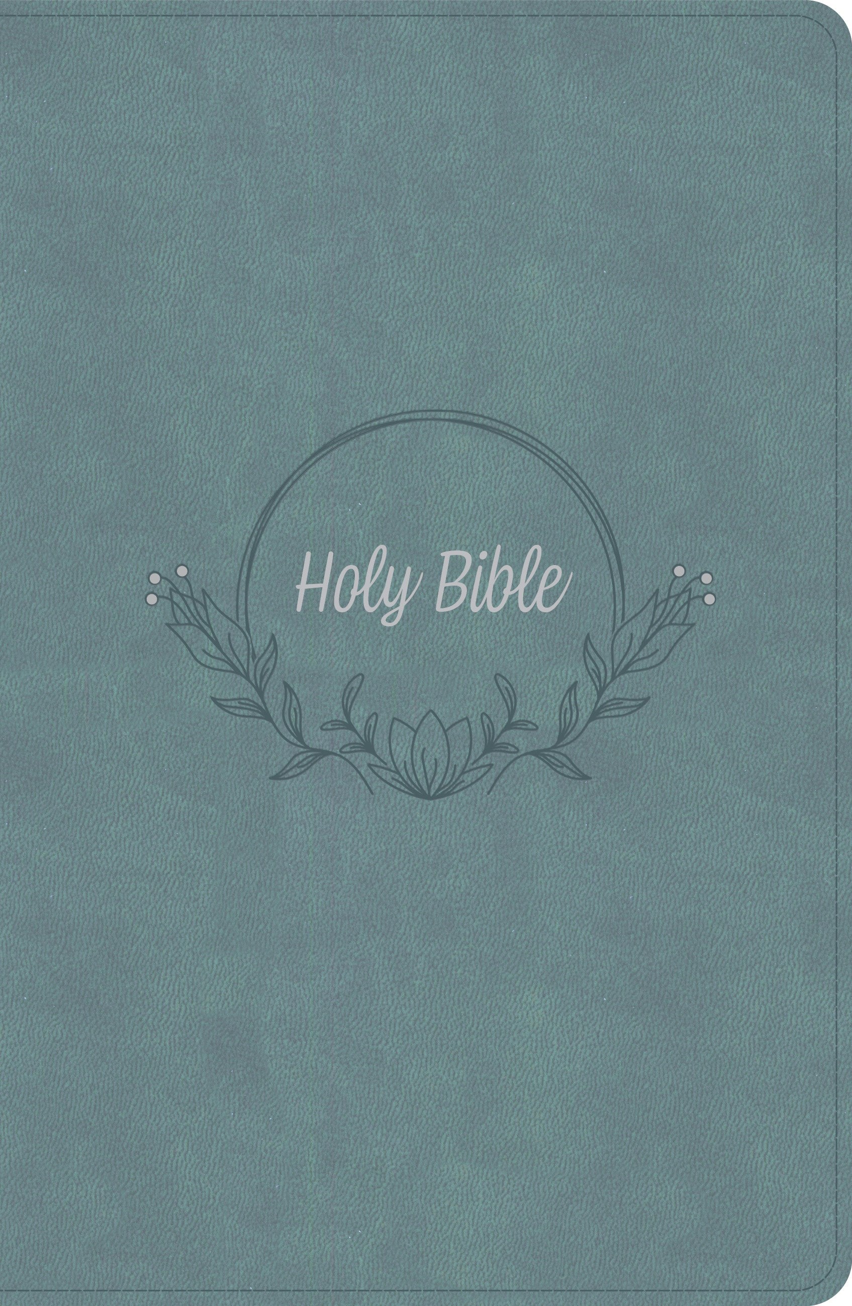 KJV Large Print Personal Size Reference Bible-Earthen Teal SuedeSoft LeatherTouch Indexed