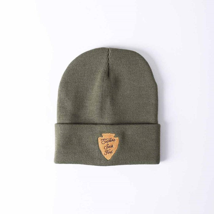 Beanie-Explore Seek Find-Moss Green