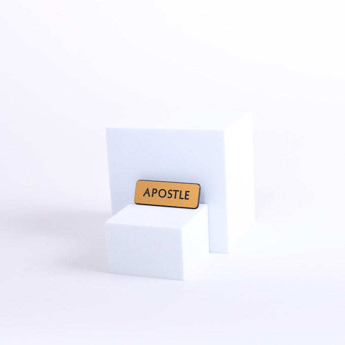 Badge-Contemporary-Apostle-Gold/Black-Pin Back