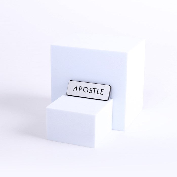Badge-Contemporary-Apostle-Silver/Black-Magnetic Back