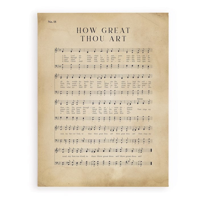 Canvas-How Great Thou Art (12" x 15 3/4")