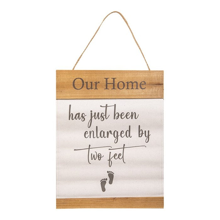 Wall Art-Canvas-Our Home Has Just Been Enlarged By Two Feet (11.75" x 15.75")