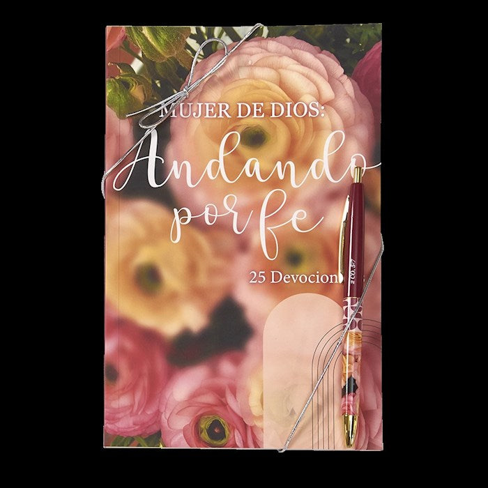 Spanish-Gift Set-Woman Of God: Walk By Faith Devotions Book & Pen