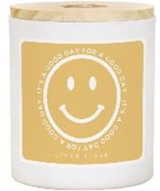 Candle-Good Day Smiley-Lemon Sugar Scent (11 Oz - 2 Wick)