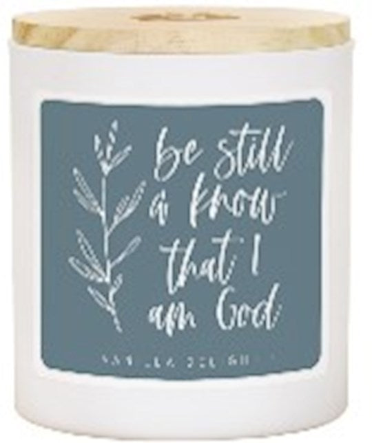 Candle-Be Still & Know That I Am God-Vanilla Delight Scent (11 Oz-2 Wick)