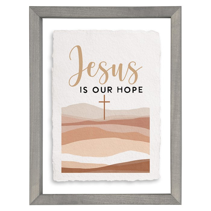 Floating Art Rectangle-Jesus Our Hope (11" x 14")