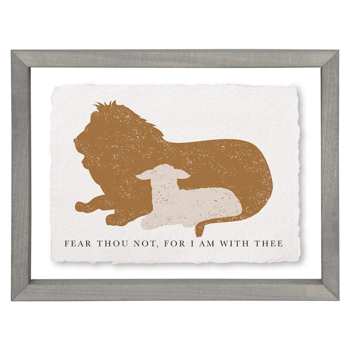 Floating Art Rectangle-Fear Thou Not (11" x 14")