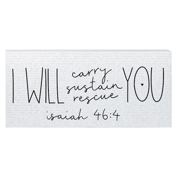 Inspire Board-Isaiah 46:4 (12" x 5.5")