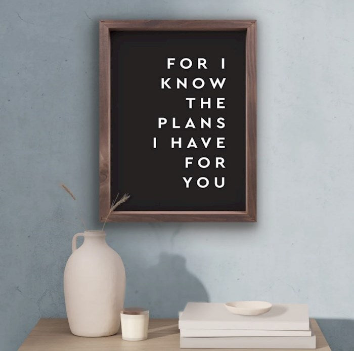 Framed Art-For I Know The Plans... (12.75" x 16.75")