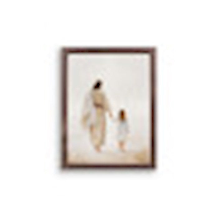 Framed Art-Jesus Walking W/ Child (12.75" x 16.75")