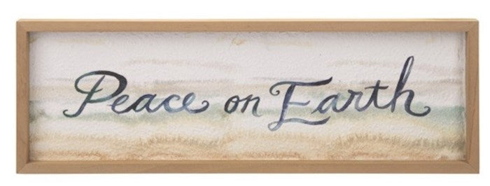 Wall Decor-Watercolor-Peace On Earth (21" x 7")