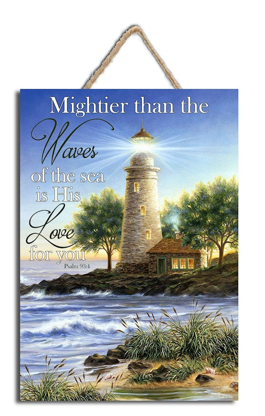 Sign-Lighthouse w/ Rope Hanger (8" x 10")