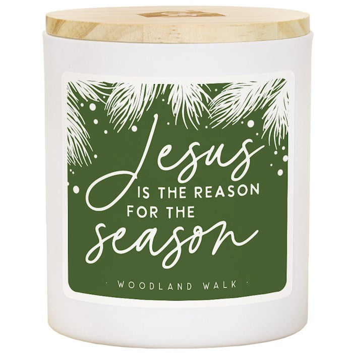 Candle-Jesus Is The Reason-Woodland Walk Scent (11 Oz - 2 Wick)