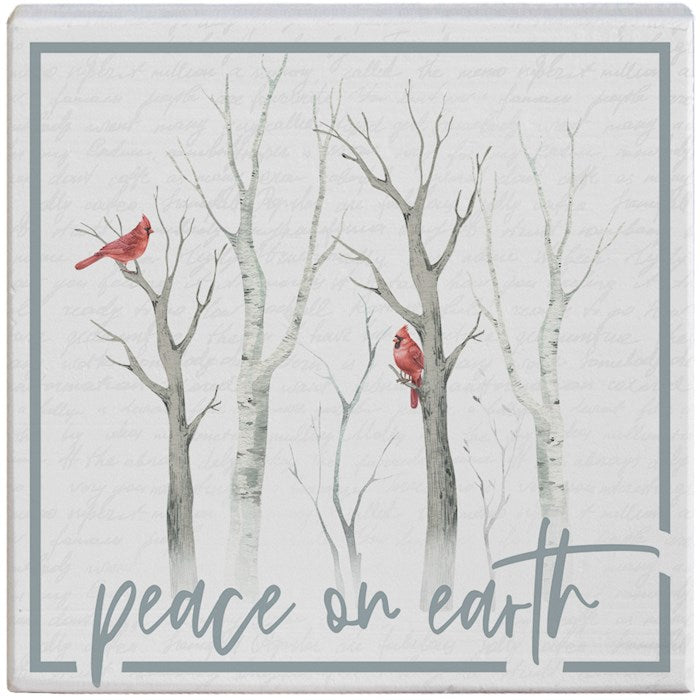Small Talk Square-Peace On Earth Cardinals (5.25 x 5.25)