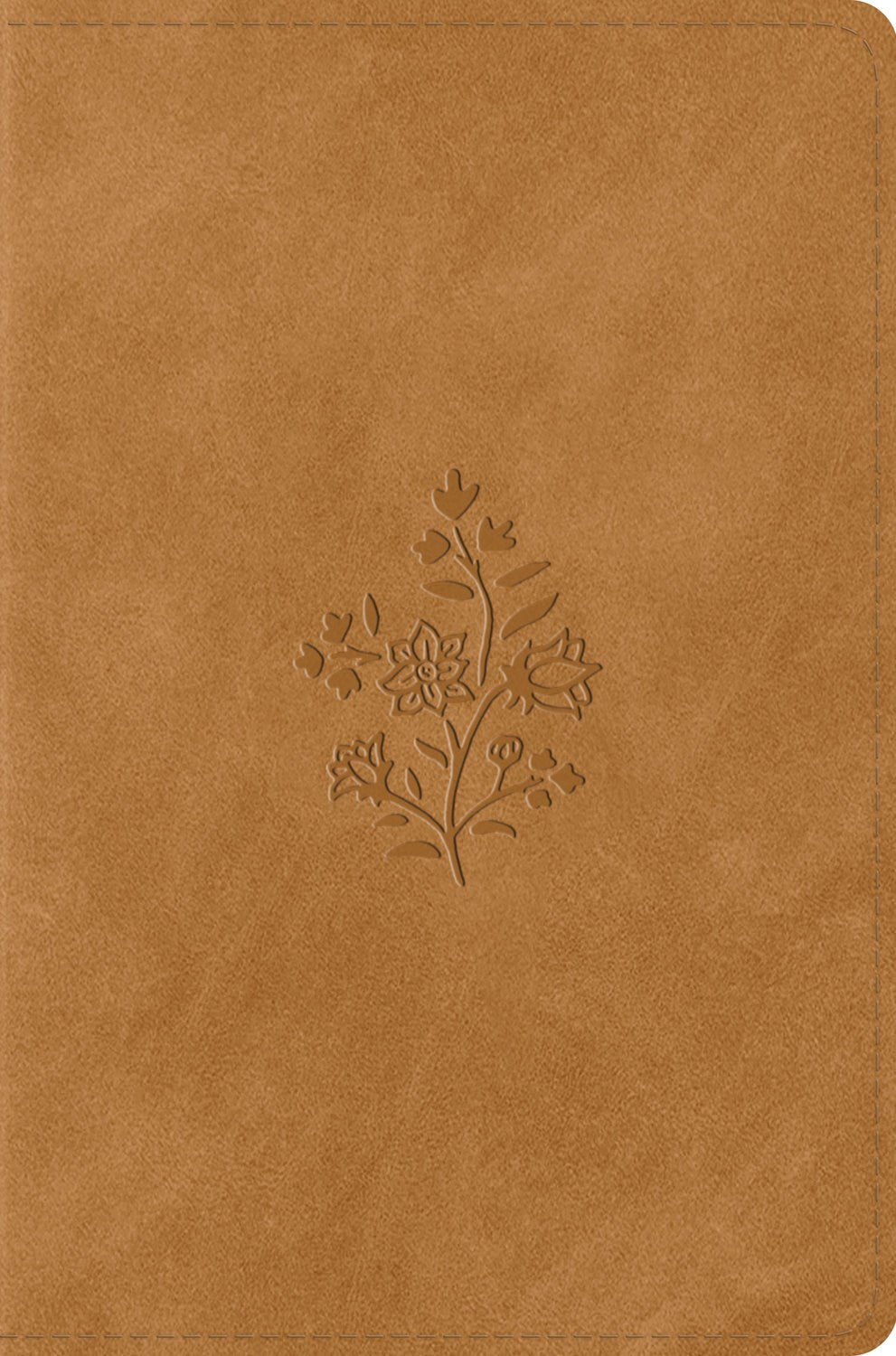 ESV Compact Bible-Nubuck Caramel Wildflower Design TruTone