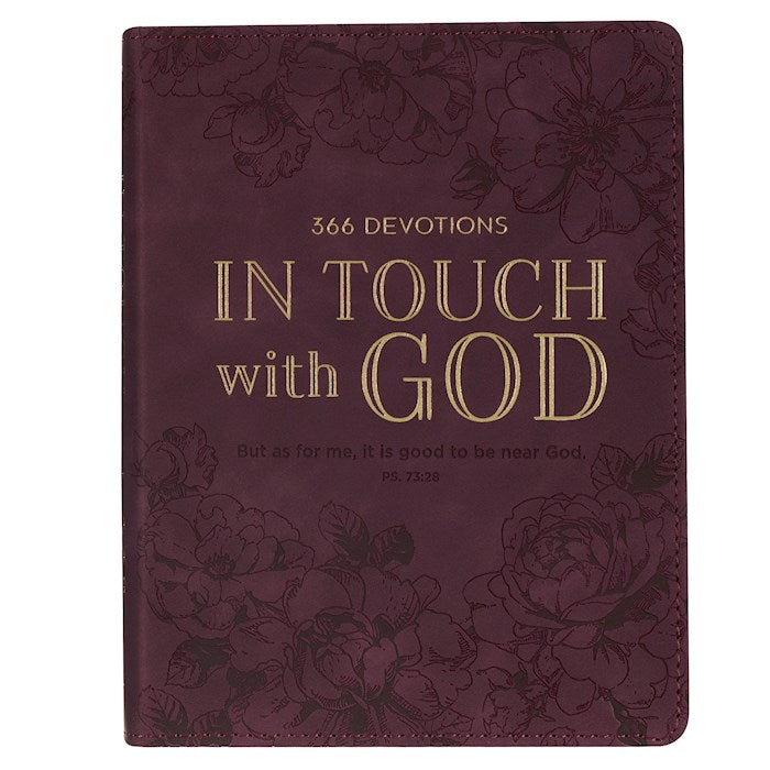 In Touch With God-Maroon Faux Leather