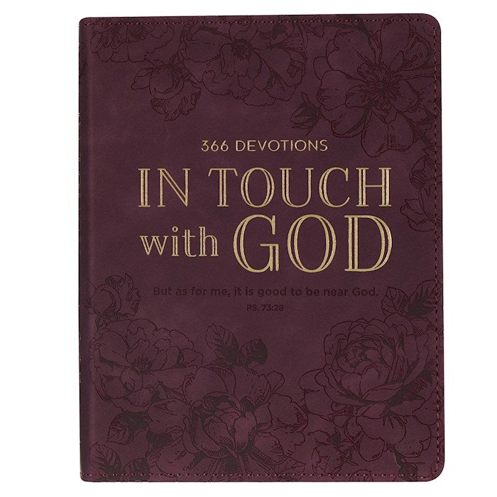 In Touch With God-Maroon Faux Leather