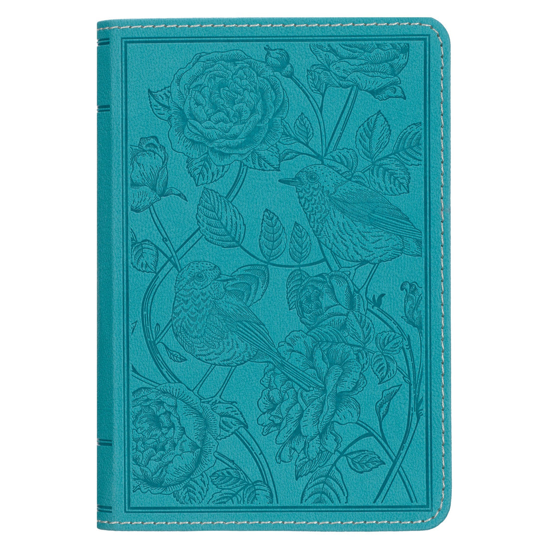 KJV Compact Bible-Teal Faux Leather W/Zipper