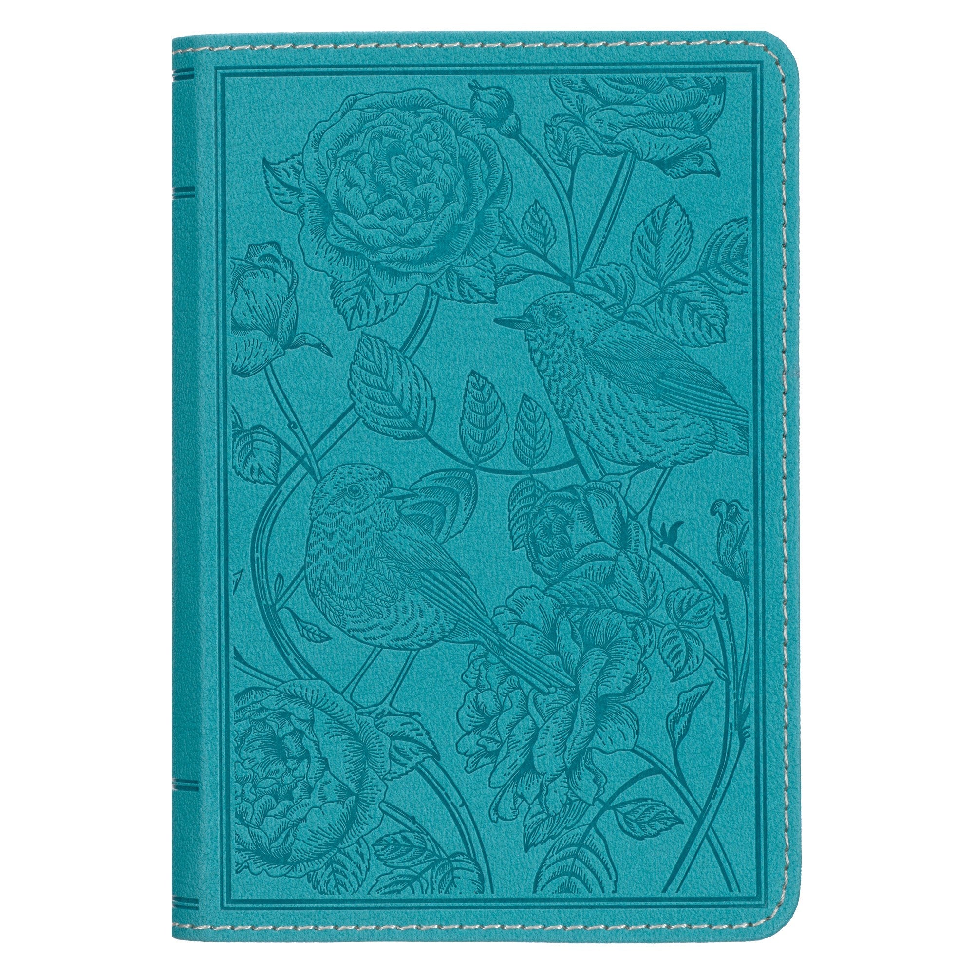 KJV Compact Bible-Teal Faux Leather W/Zipper