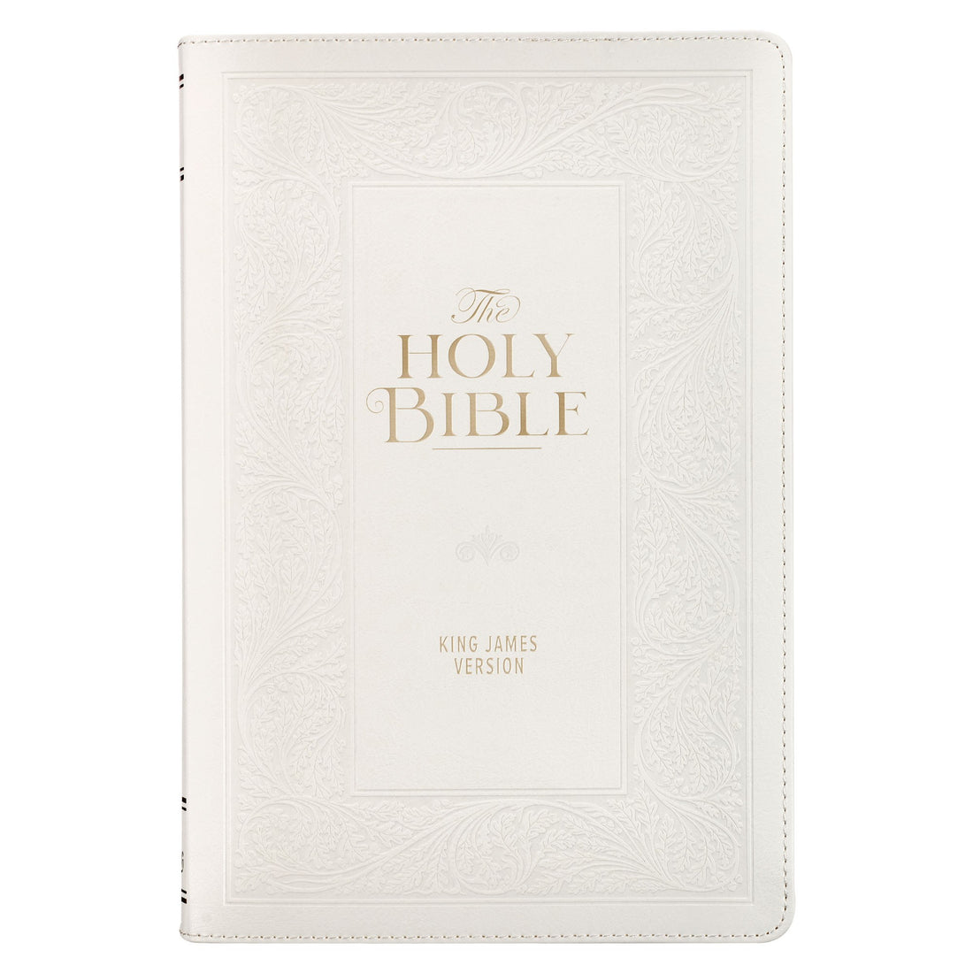 KJV Giant Print Bible-White Floral Faux Leather