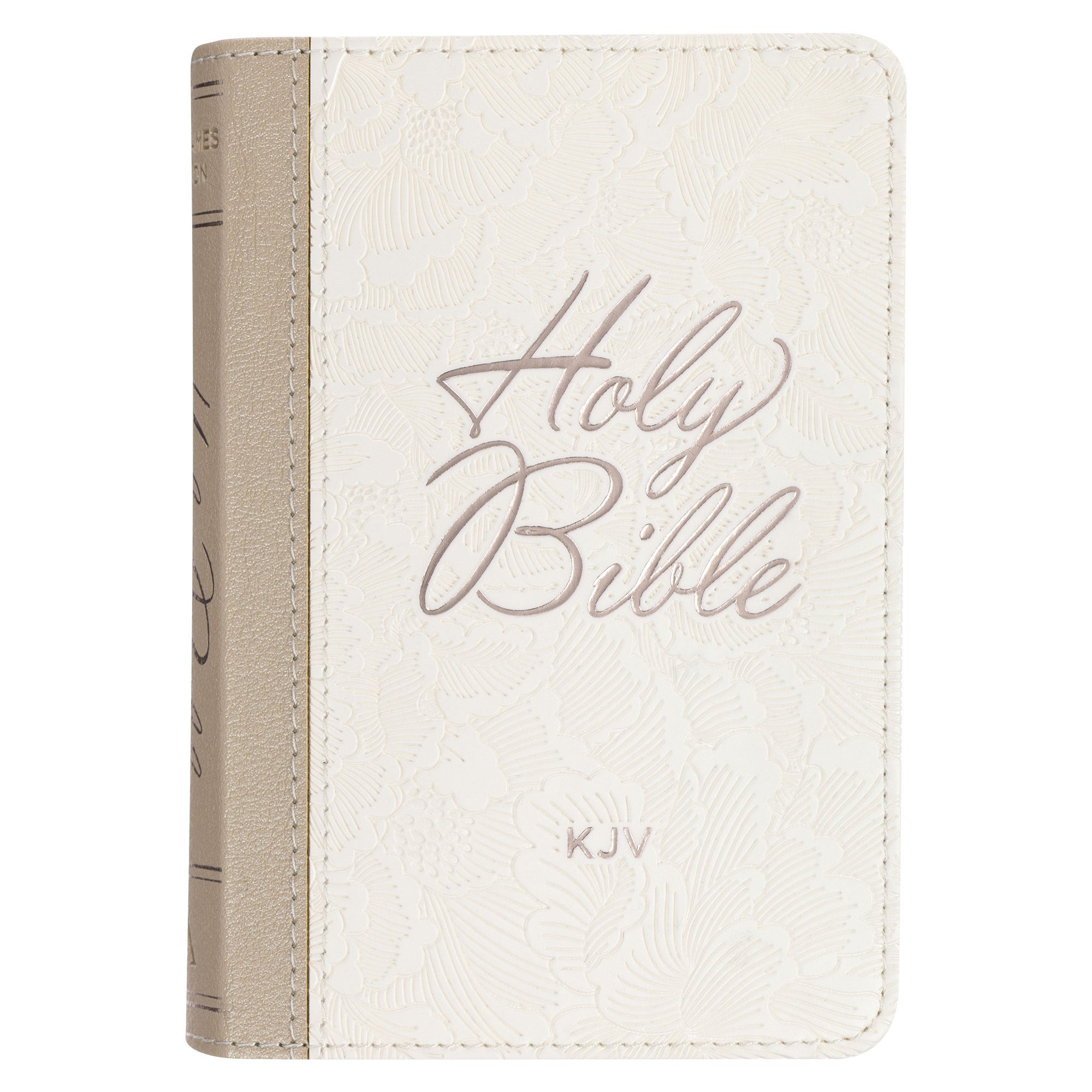 KJV Pocket Bible-White Faux Leather