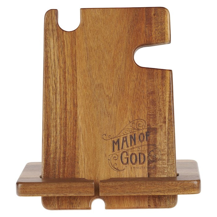 Multi Personal Accessory Organizer-Man Of God (1 Timothy 6:44)-Acacia Wood