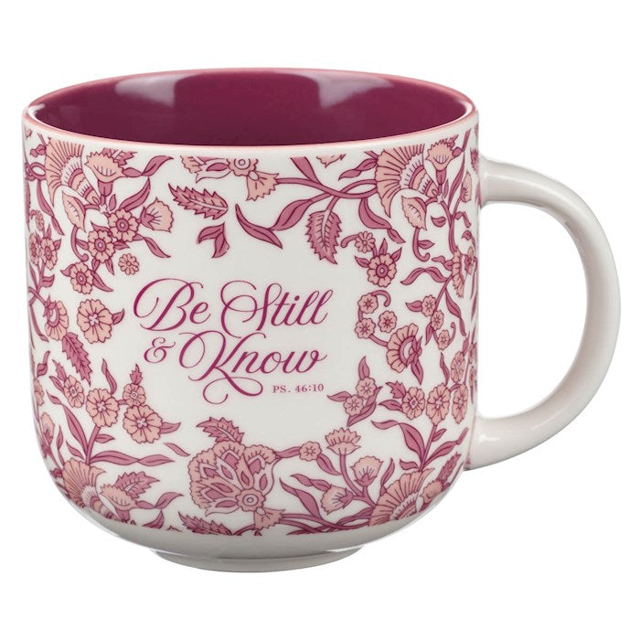 Mug-Be Still And Know (Psalm 46:10)-Burgundy (MUG1181)