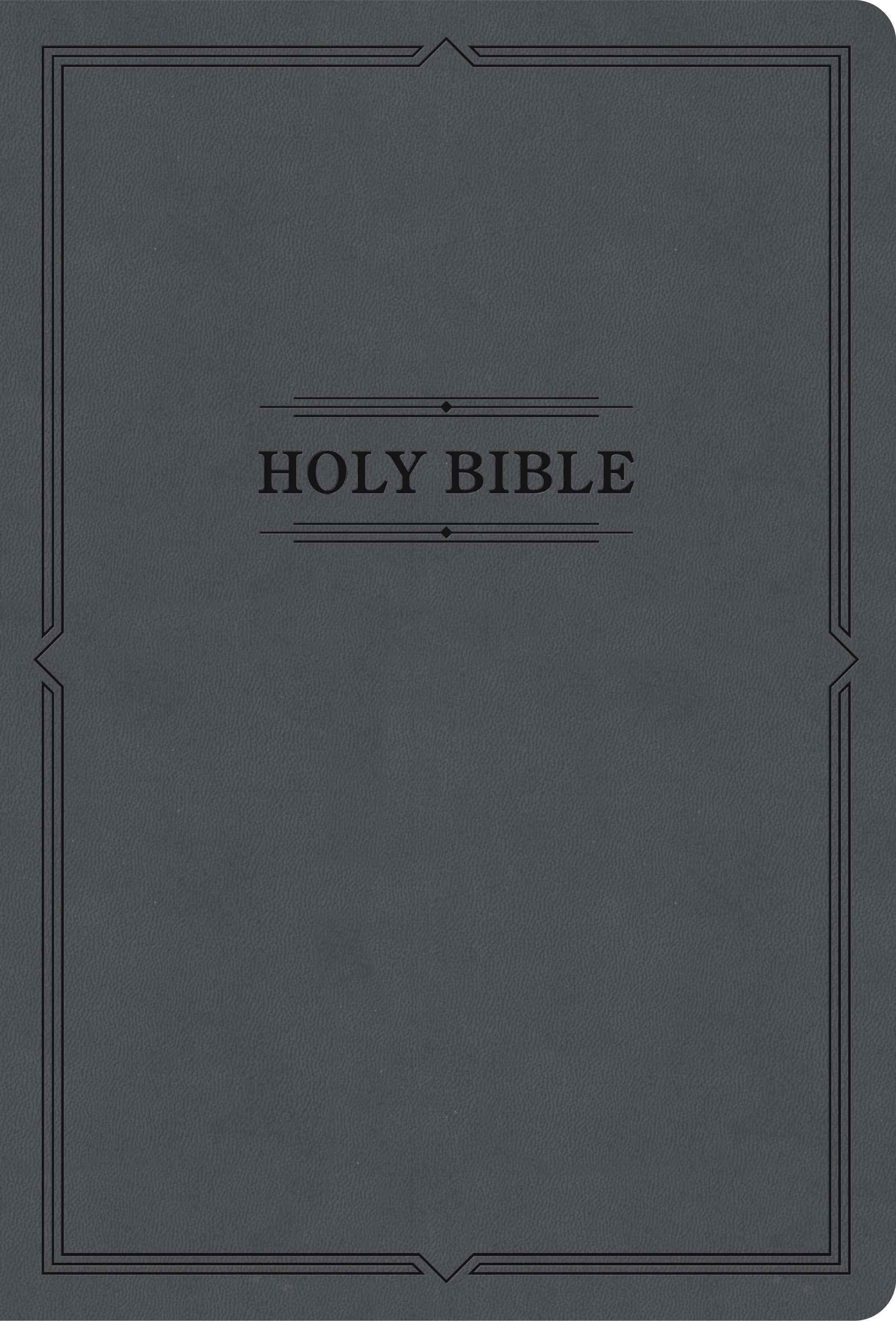 KJV Large Print Thinline Bible (Value Edition)-Charcoal LeatherTouch