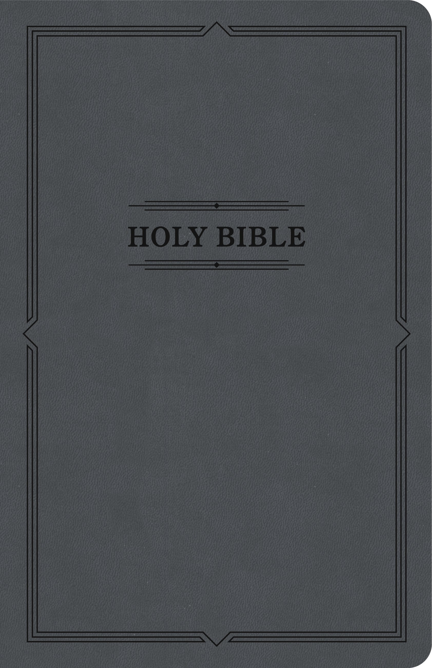 KJV Thinline Bible (Value Edition)-Charcoal LeatherTouch