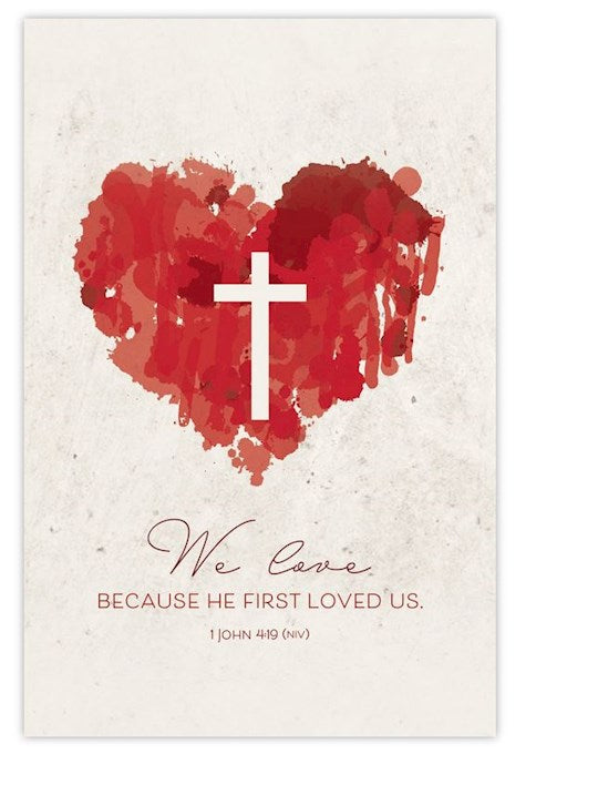 Bulletin-We Love Because He First Loved Us (1 John 4:15 NIV) (Pack Of 100)