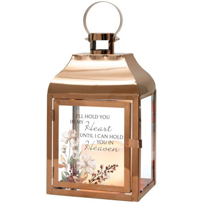 Lantern w/Flameless LED Candle & Timer-In My Heart (6" x 12.25" x4.5")