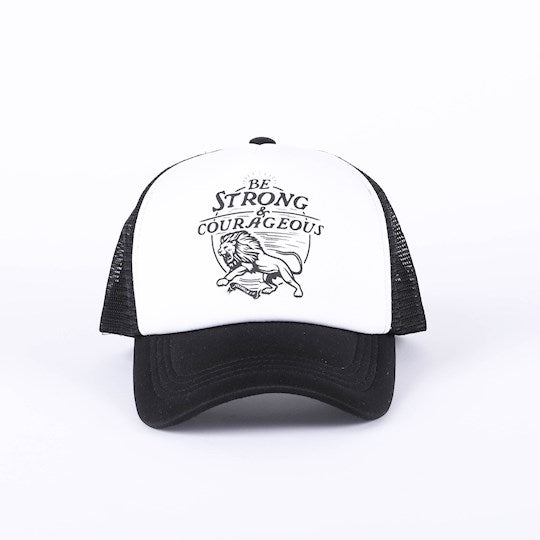 Cap-Be Strong And Courageous-Black/White