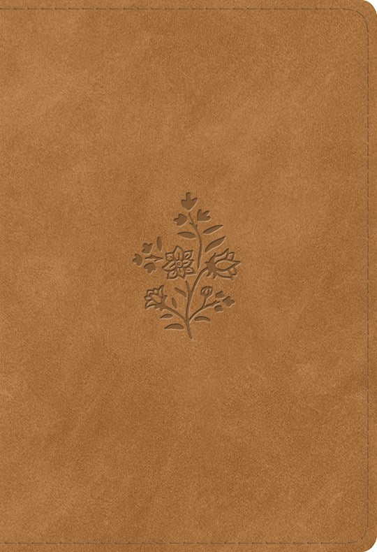 ESV Student Study Bible-Nubuck Caramel Wildflower Design TruTone