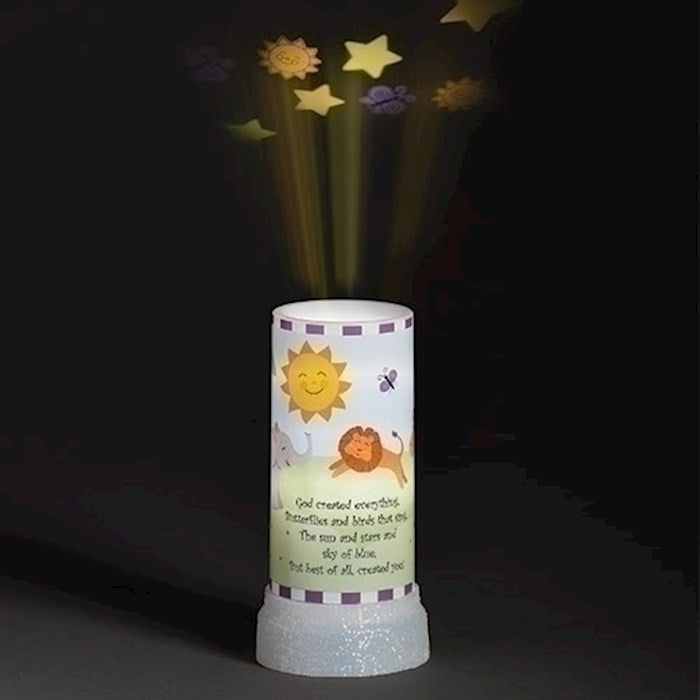 LED Projector/Night-Light-God Created Everything (6.75"H)
