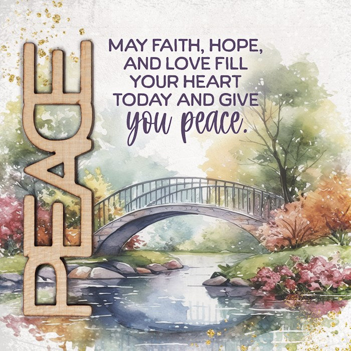 Magnet-Crafted Remindables-Peace-May Faith (3.5" SQ)
