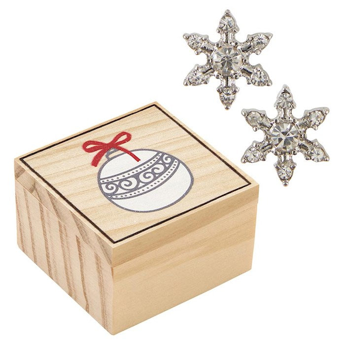 Earrings-Joyful/Star Studs In Treasure Box (