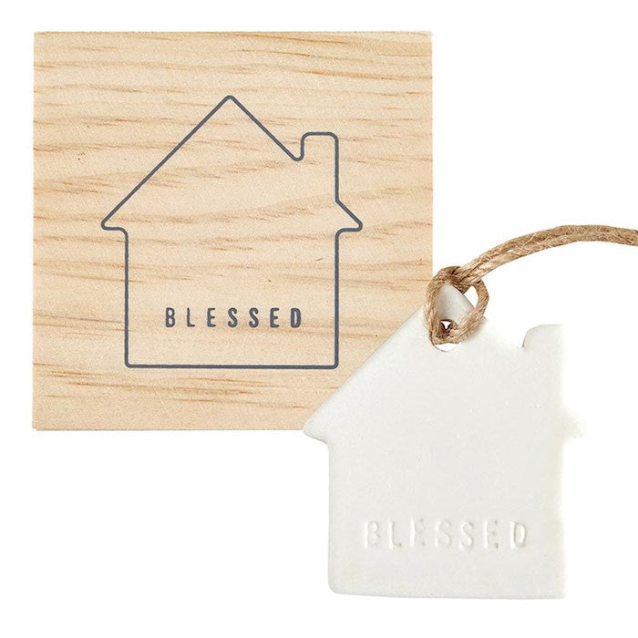 Ornament-Blessed/House In Box (3.125 x 3.125 x 1.375)