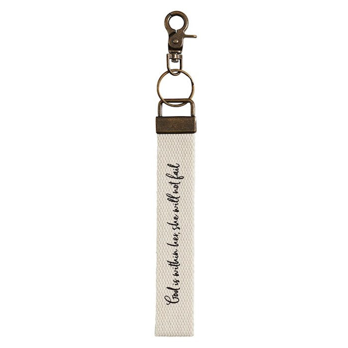 Keychain-God Is Within Her She Will Not Fall (Ps. 46:5)