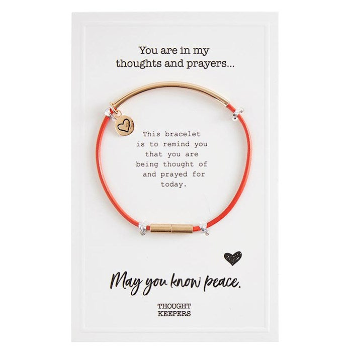 Bracelet-Thought Keepers-Scarlet/Gold (7.5")