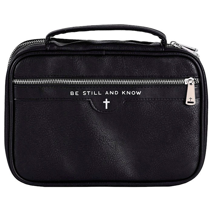 Bible Cover-Be Still-Black-XLG