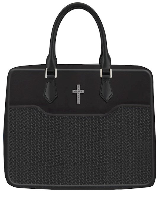 Bible Cover-Amazing Grace-Black-XLG