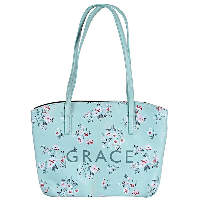 Bible Cover-Wedge-Grace-Floral-Mint-XLG