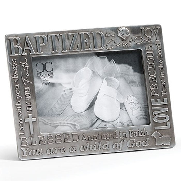 Frame-Baptism Word Art (Holds 4" x 6" Photo)