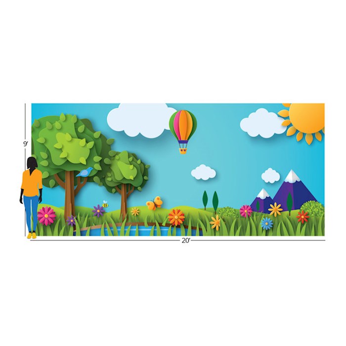 Team Family Year 1: Summer Days Insta-Theme Fabric Backdrop (20&