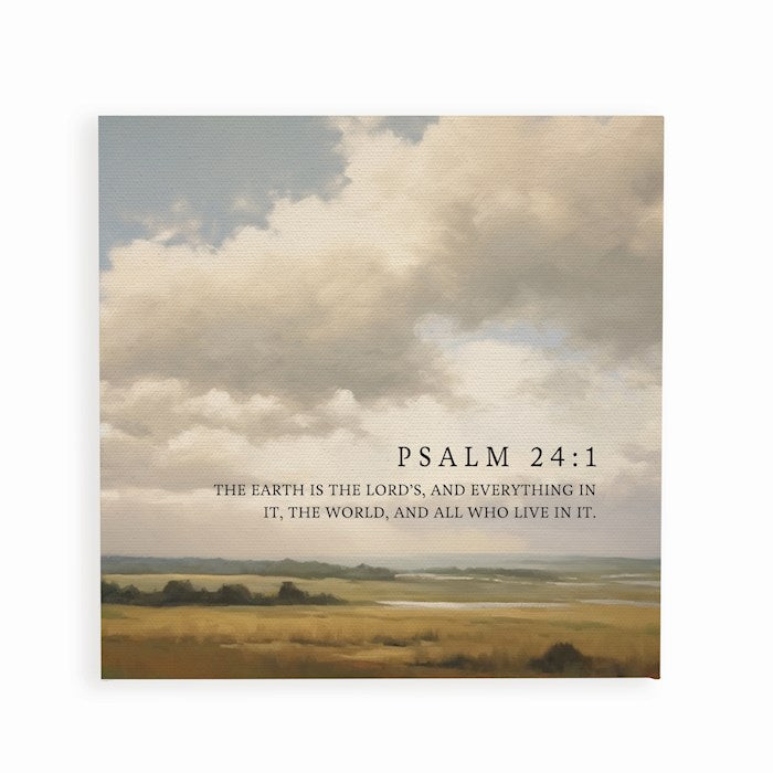 Canvas Print-The Earth Is The Lords (Psalm 24:1) (11 x 11)