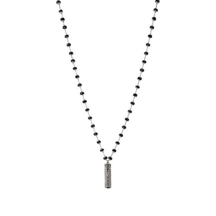 Necklace-Prayer Box Butterfly Tag-Silver (30"L)