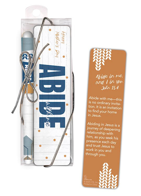 Pen & Bookmark Set-Abide With Me/Mother&