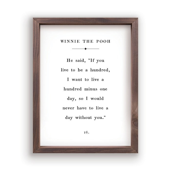 Framed Art-Pooh/If You Live (12 3/4" x 16 3/4")